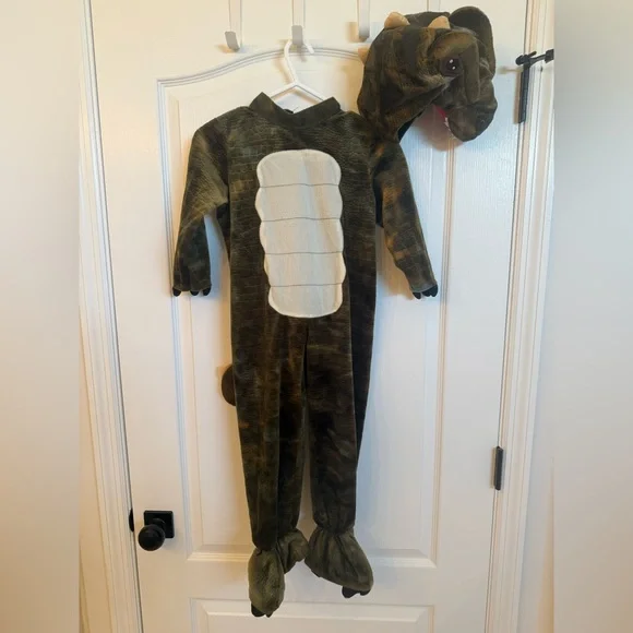 Kids Dinosaur Costume - Green and Brown - Picture 2 of 5